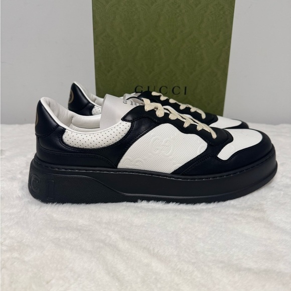 Gucci Other - Gucci Men’s Black & White Platform Leather Sneakers